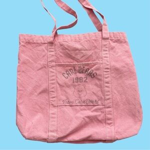 Pink care bear tote canvas bag